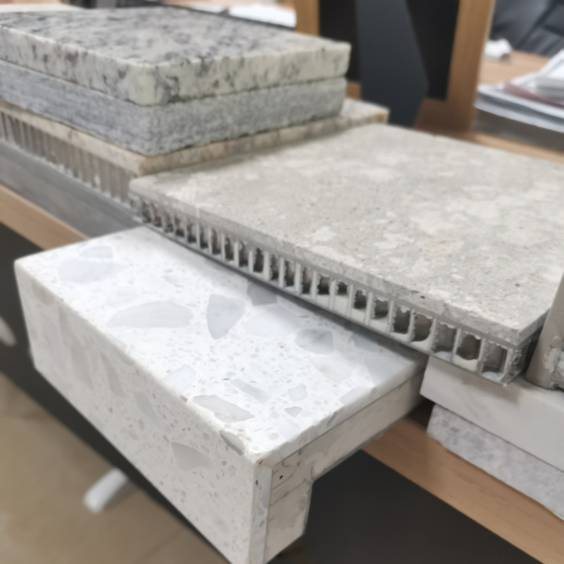 Ultra Thin Stone Honeycomb Panel Lightweight Composite Stone Board For Curtain Wall Elevator Decoration